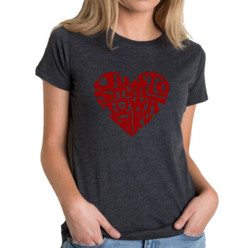 LA Pop Art Women's Premium Blend Word Art T-shirt - Just a Small Town Girl